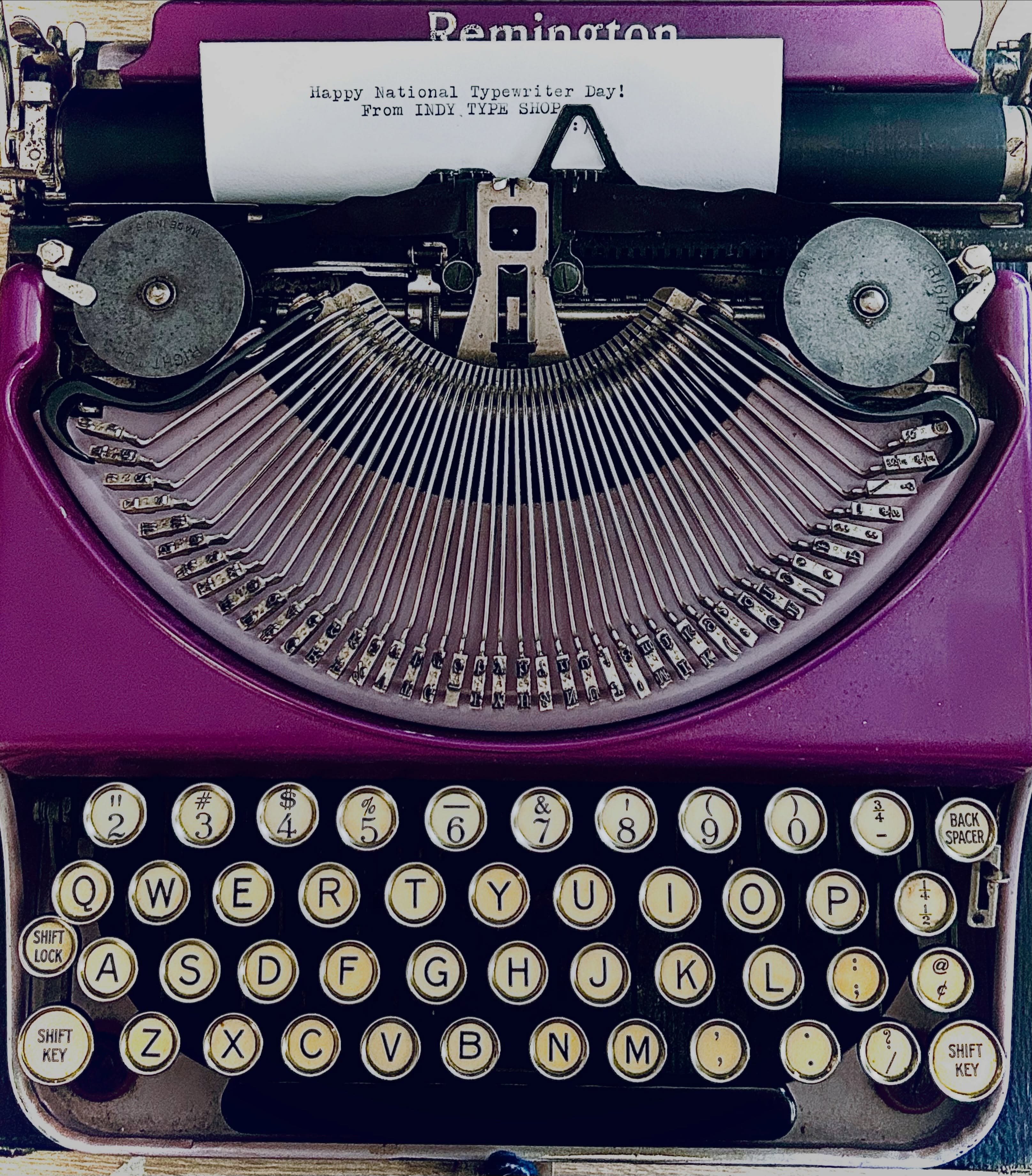 Molly, the purple Remington Portable 2.